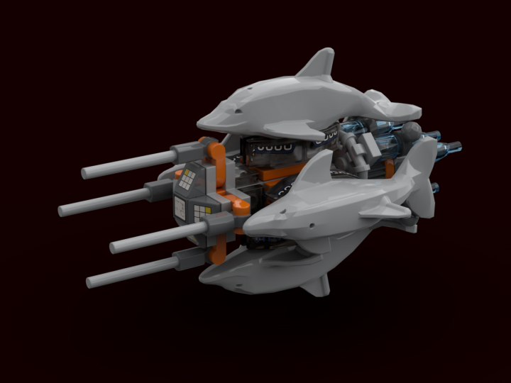 LEGO MOC - LEGO-конкурс 'Путь к звездам' - Биодизайн в космосе или 'дельфинарий'