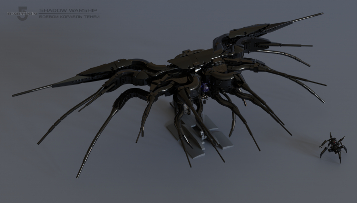 LEGO MOC - LEGO-конкурс 'Путь к звездам' - 'Вавилон-5': Ворлоны против Теней : Корабли теней вырастали до гигантских размеров. Часто они были спрятаны на необитаемых мирах и там дожидались своего часа.