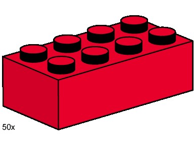 Bricker - Construit par LEGO 3462 2x4 Red Bricks