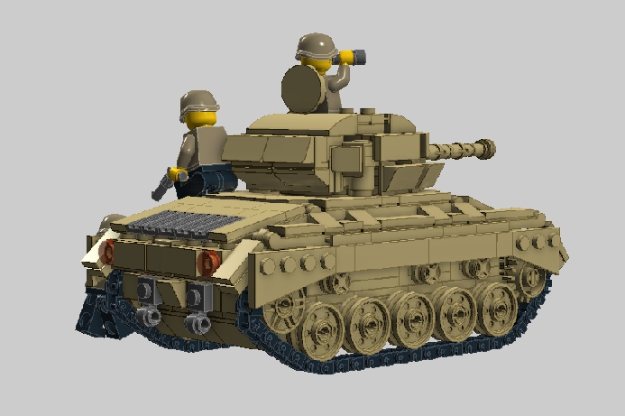 LEGO MOC - LDD-contest '20th-century military equipment‎' - Light Tank M24 'Chaffee': Смотрим на танк с позиции отстающих (или догоняющих?)