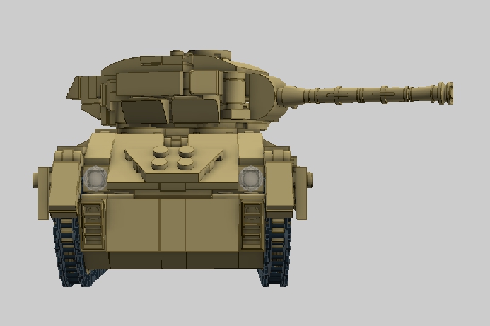 LEGO MOC - LDD-contest '20th-century military equipment‎' - Light Tank M24 'Chaffee': 'Открыть огонь по цели!'