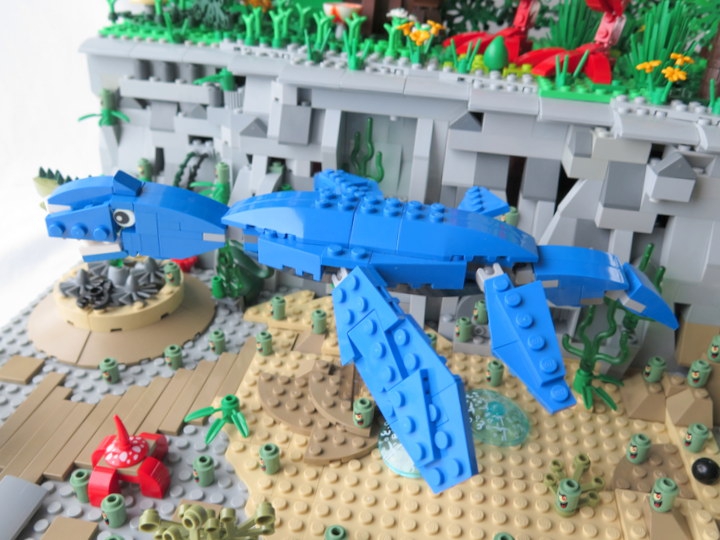 LEGO MOC - Jurassic World - Три стихии: Плывёт себе потихоньку