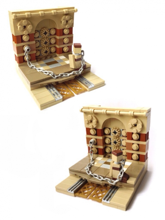 LEGO MOC - Battle of the Masters 'In cube' - Jabba the Hutt. Star wars episode VI. Return of the Jedi : Фотография подтверждающая размер 10х10х10
