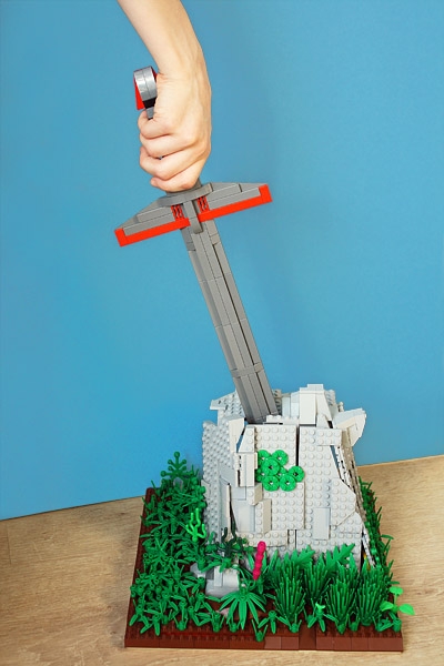 LEGO MOC - Младшая лига. Конкурс 'Средневековье'. - Эскалибур в камне