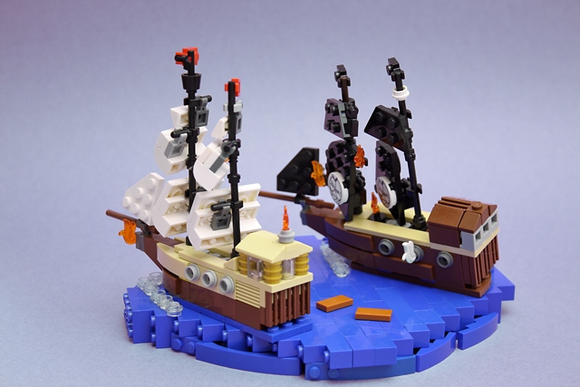 LEGO MOC - LEGO-contest 24x24: 'Pirates' - Огонь!: Эх! Уплыли! Досадно!<br />
    Всё же надеюсь, что победит дружба... Если так не называется пиратское судно ;)